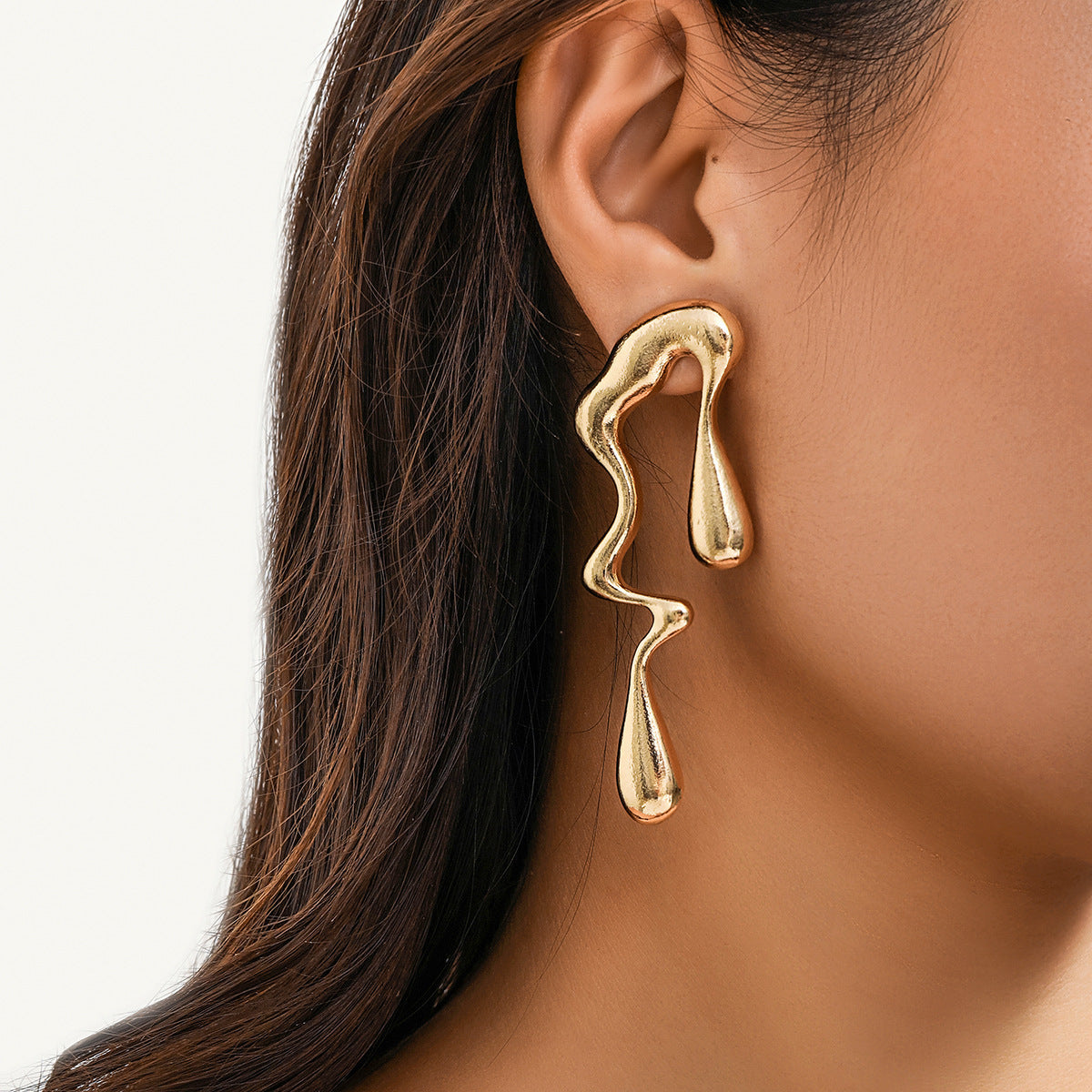 Liquid irregular Geometric Earrings
