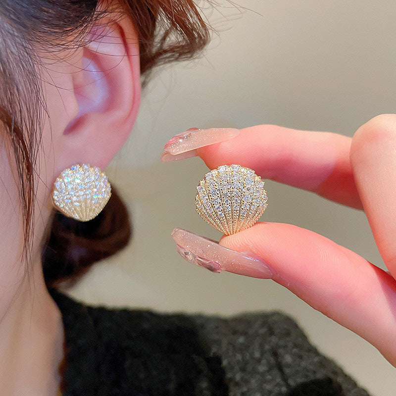 ZER14 - Luxury Baroque Floral and Shell Earrings