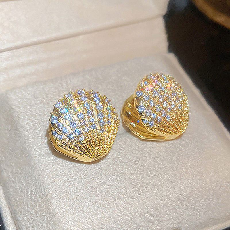 ZER14 - Luxury Baroque Floral and Shell Earrings