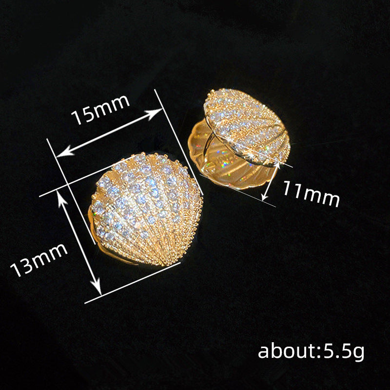 ZER14 - Luxury Baroque Floral and Shell Earrings