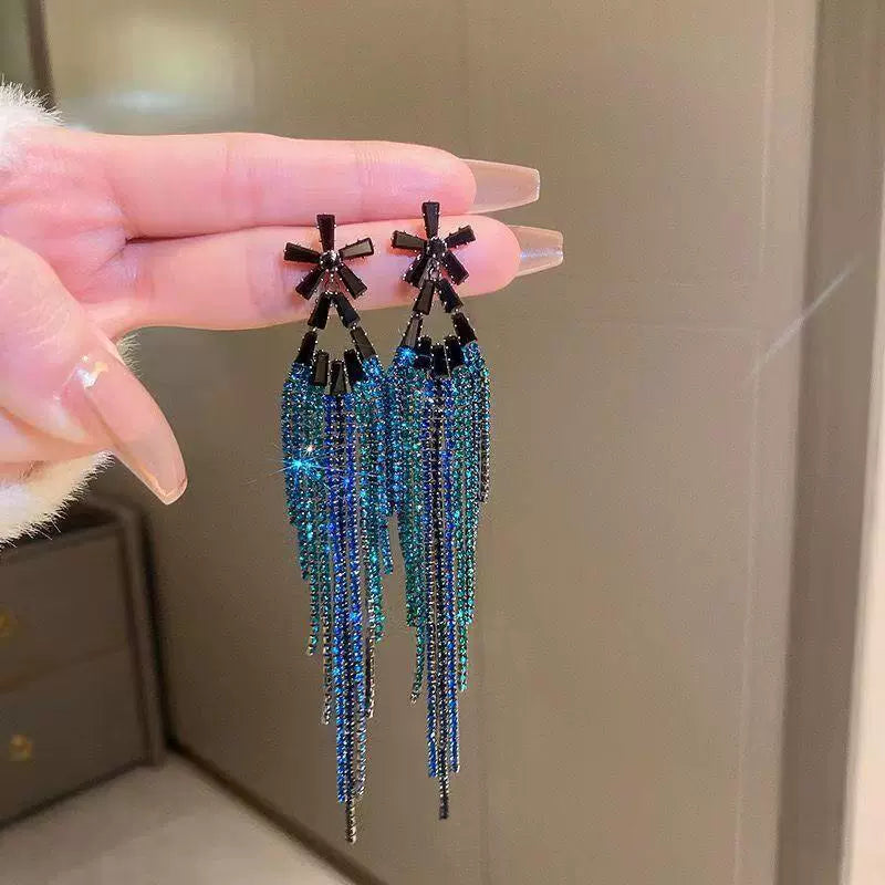 Luxury Crystal Tassel Earrings