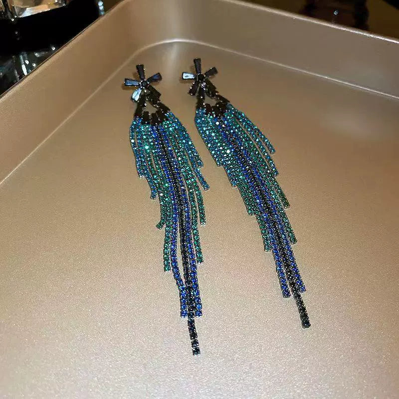 Luxury Crystal Tassel Earrings