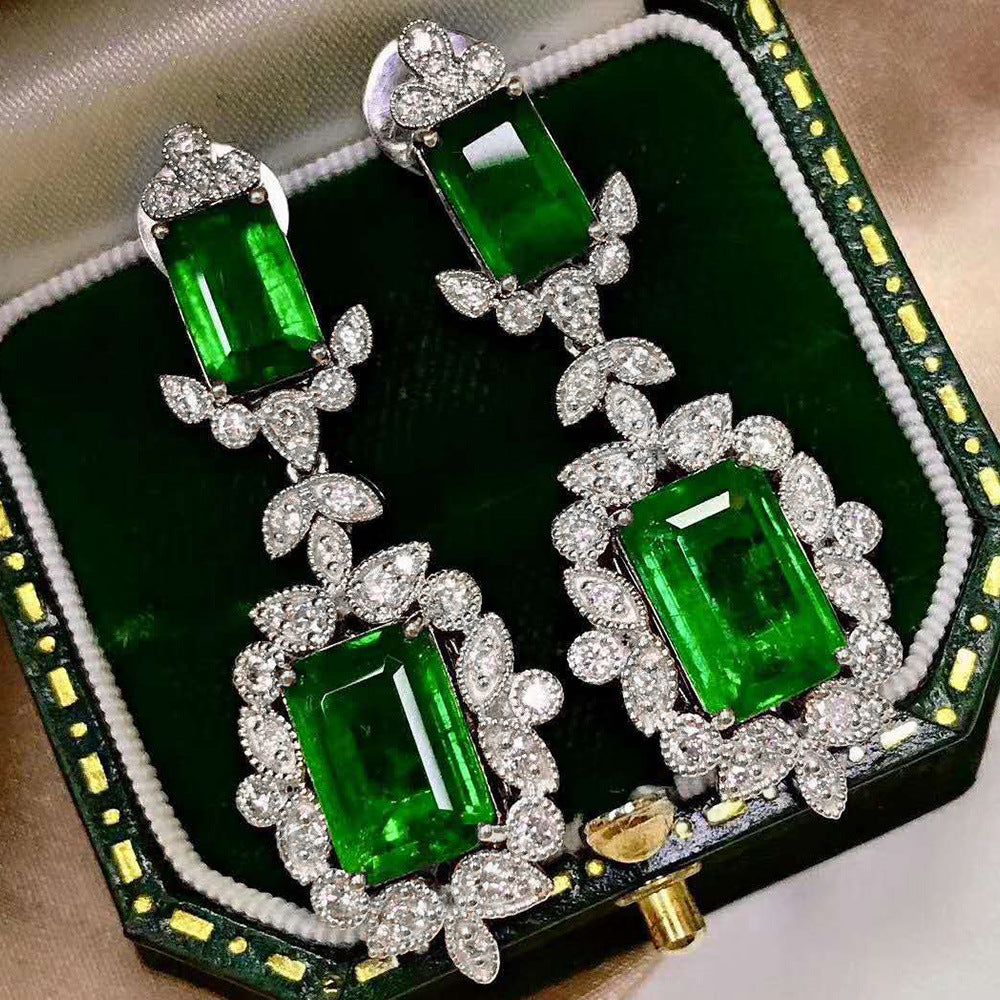 ZER04 - Luxury Elegant Green Cubic Zirconia Earrings