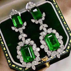 ZER04 - Luxury Elegant Green Cubic Zirconia Earrings