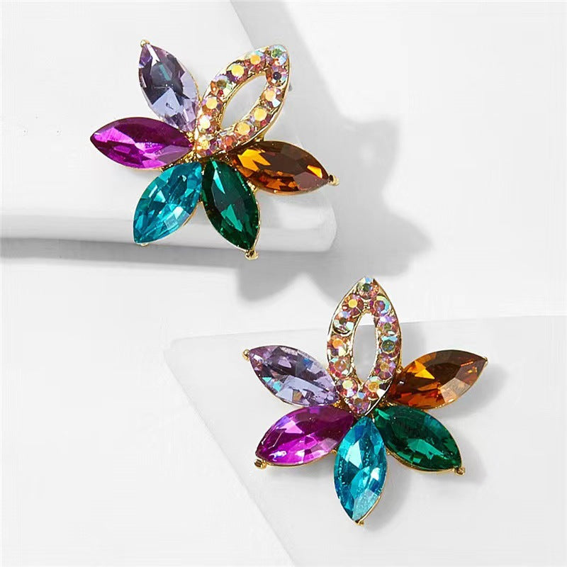 ER518 - Marquise Crystal Stud Earrings