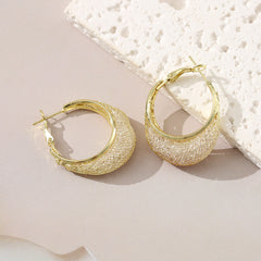 Mesh crystal earrings