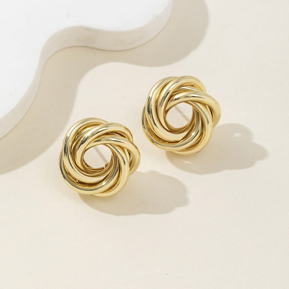 ER492 - Metal Circle Chain Earrings