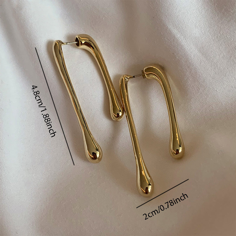 Metal Water Drop Earrings