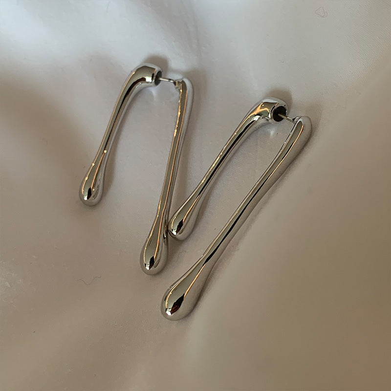 Metal Water Drop Earrings