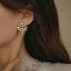 ER476 - Micro-inlaid Feather Earrings