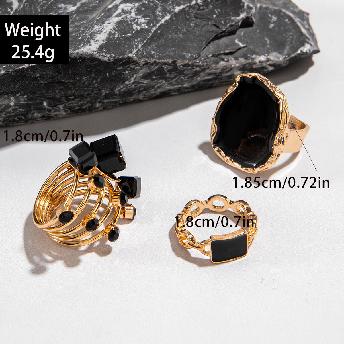 RNG159 - Midnight Elegance Ring Set