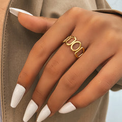 SRNG-02 - Minimalist Geometry Stainless Steel Ring - Adjustable