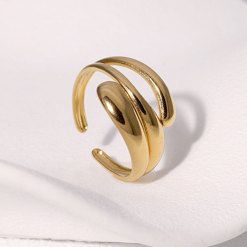 SRNG-44 - Minimalist Stainless Steel Ring - Adjustable