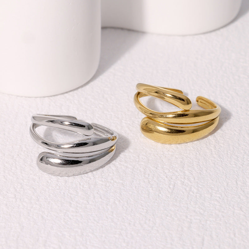 SRNG-44 - Minimalist Stainless Steel Ring - Adjustable