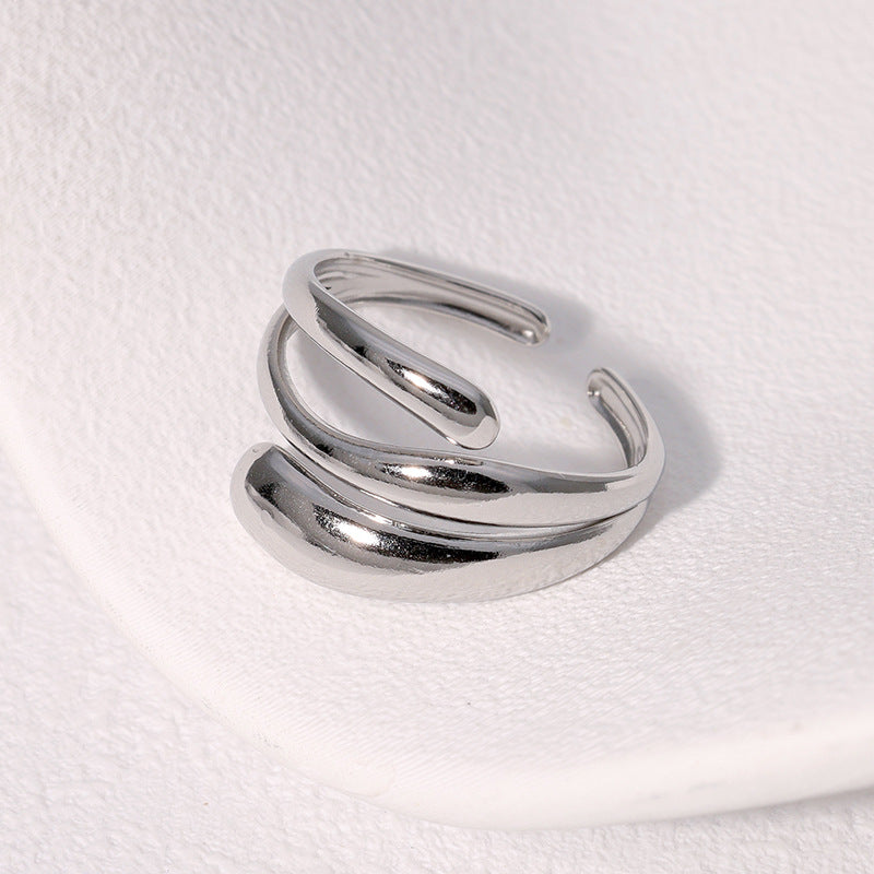 SRNG-44 - Minimalist Stainless Steel Ring - Adjustable