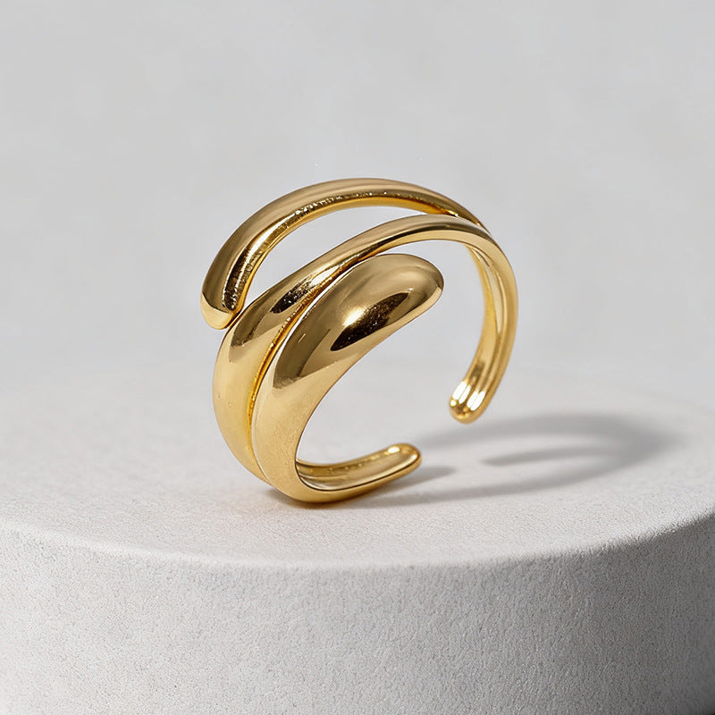 SRNG-44 - Minimalist Stainless Steel Ring - Adjustable