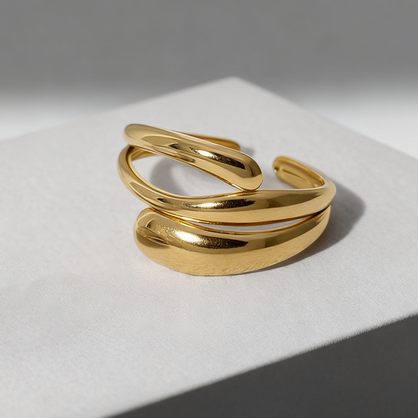 SRNG-44 - Minimalist Stainless Steel Ring - Adjustable