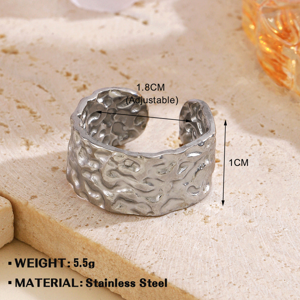 SRNG-43 - Minimalist Style Stainless Steel Ring - Adjustable