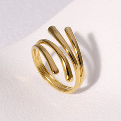 SRNG-46 - Minimalist & Cool Style Stainless Steel Ring - Adjustable