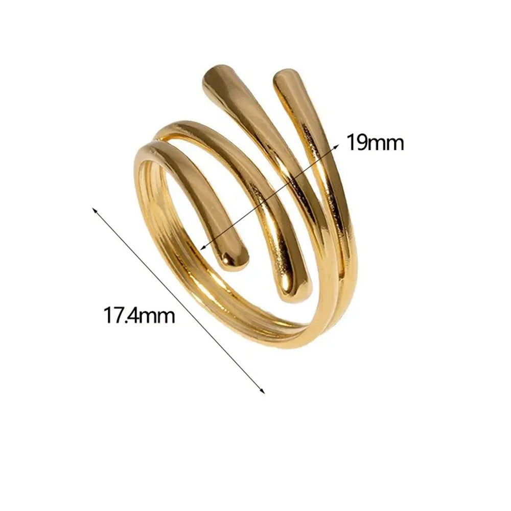 SRNG-46 - Minimalist & Cool Style Stainless Steel Ring - Adjustable