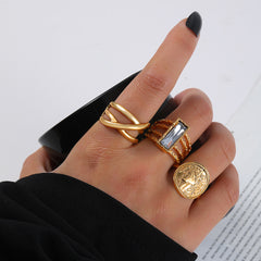 Modern Minimalist Chic Ring Set