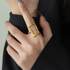 SRNG-45 - Modernist Stainless Steel Ring - Adjustable