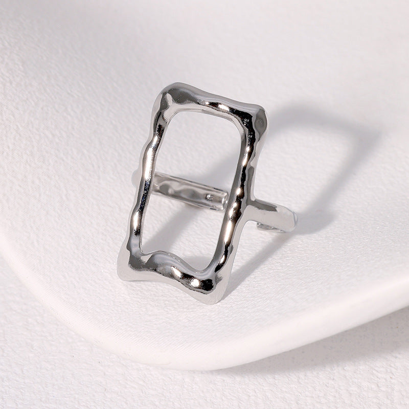 SRNG-45 - Modernist Stainless Steel Ring - Adjustable