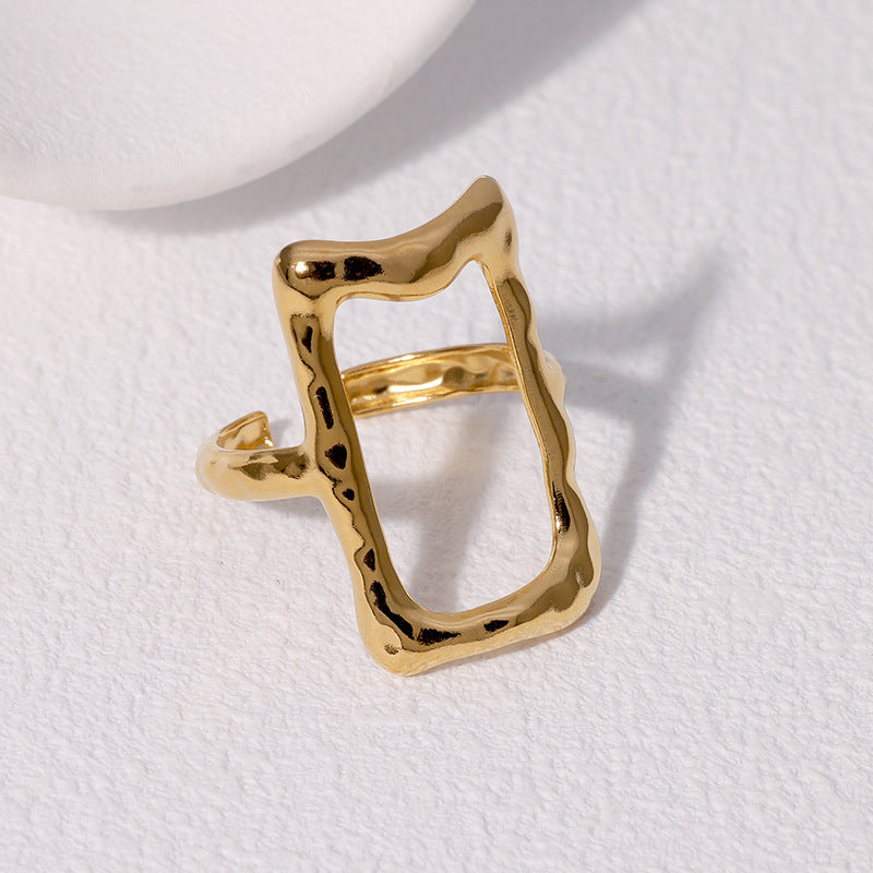 SRNG-45 - Modernist Stainless Steel Ring - Adjustable