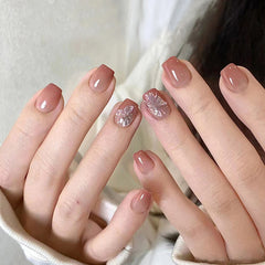 Moonlight Butterfly Fake Nails - 24Pcs