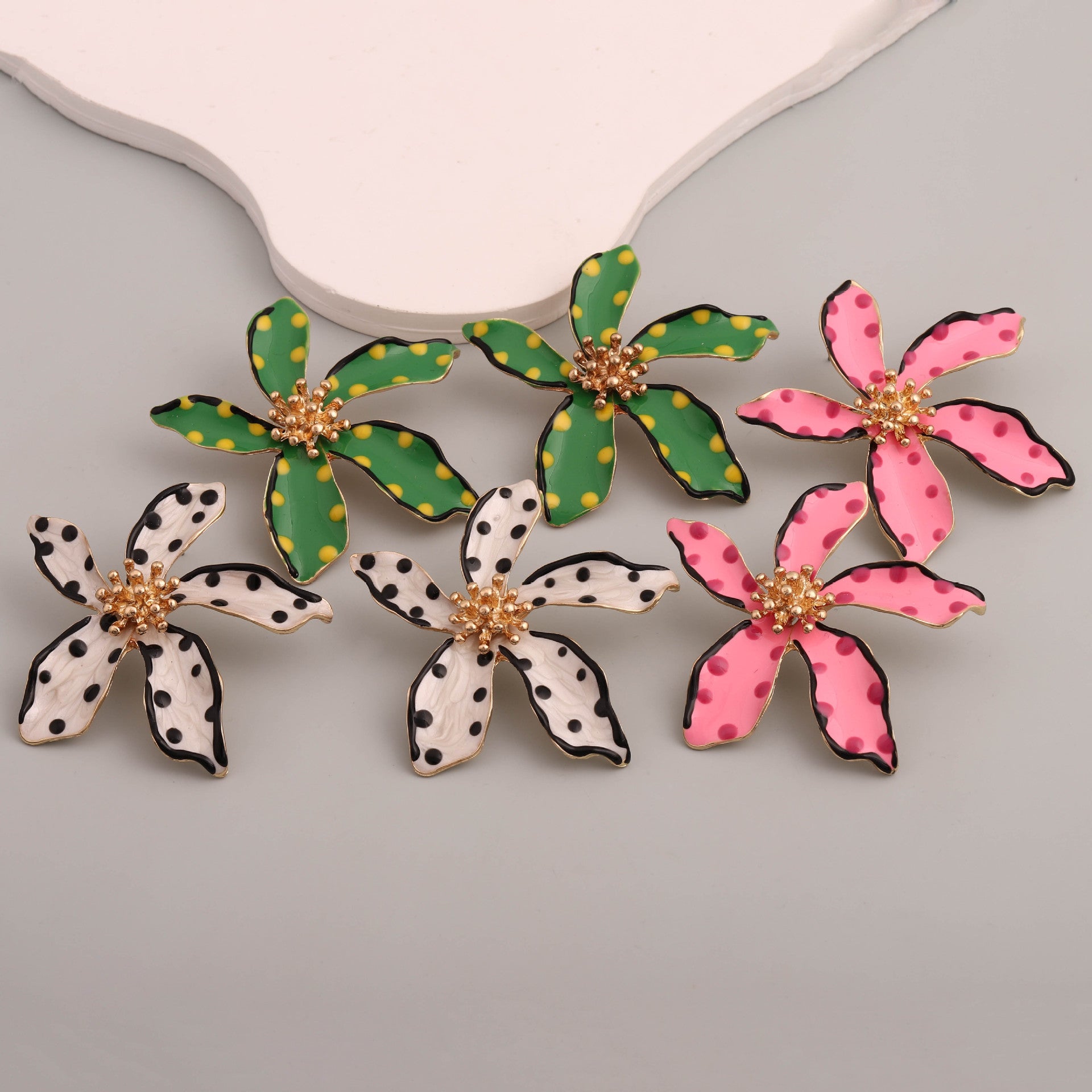 Multi-Color Flower Earrings