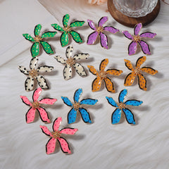 Multi-Color Flower Earrings