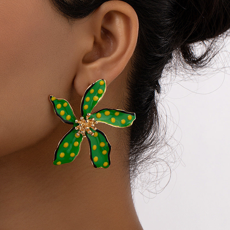 Multi-Color Flower Earrings