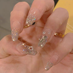 Nail 01 - Sparkling Diamond (24Pcs) - Free Nail Kit Included