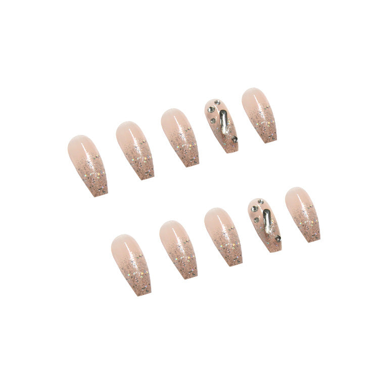 Nail 01 - Sparkling Diamond (24Pcs) - Free Nail Kit Included