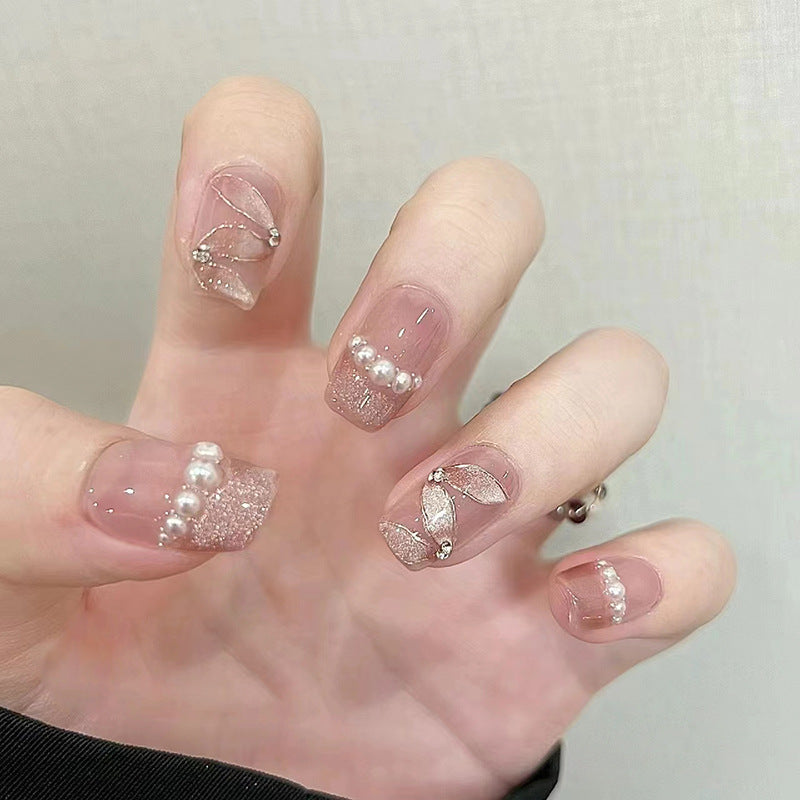 Nail 02 - Cat's Eye Ribbon (24Pcs) - Free Nail Kit Included
