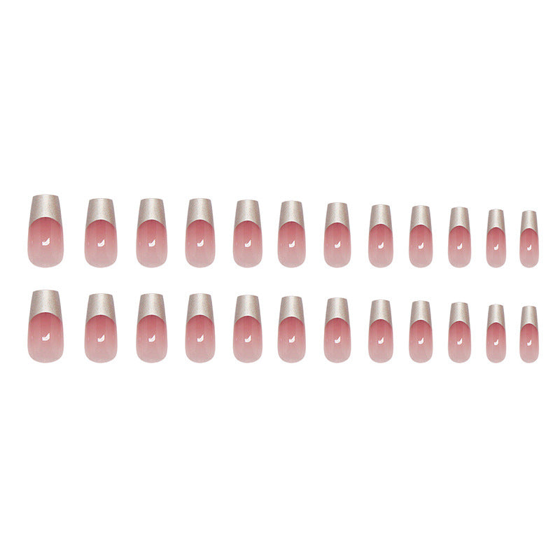 Nail 04 - French Satin (24Pcs) - Free Nail Kit Included