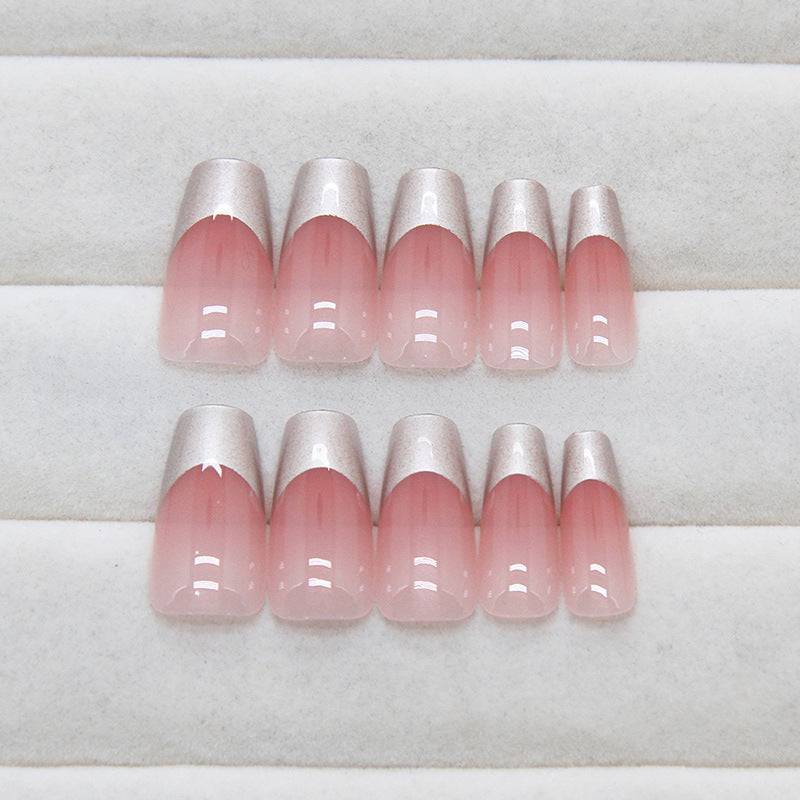 Nail 04 - French Satin (24Pcs) - Free Nail Kit Included
