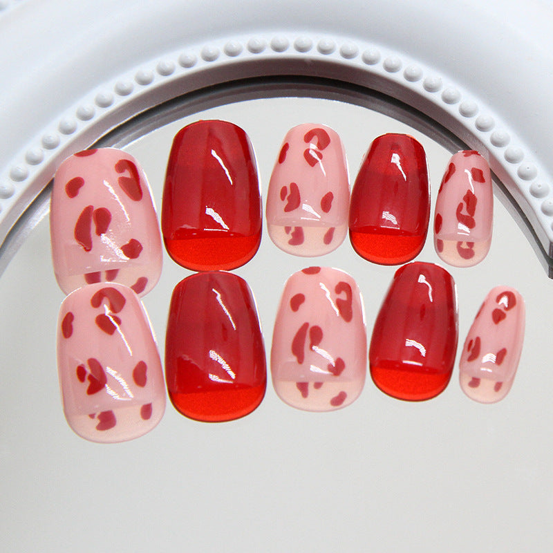 Nail 07 - Ice Red (24Pcs) - Free Nail Kit Included