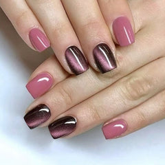 Nail 11 - Sweet Girl Rose Red (24Pcs) - Free Nail Kit Included