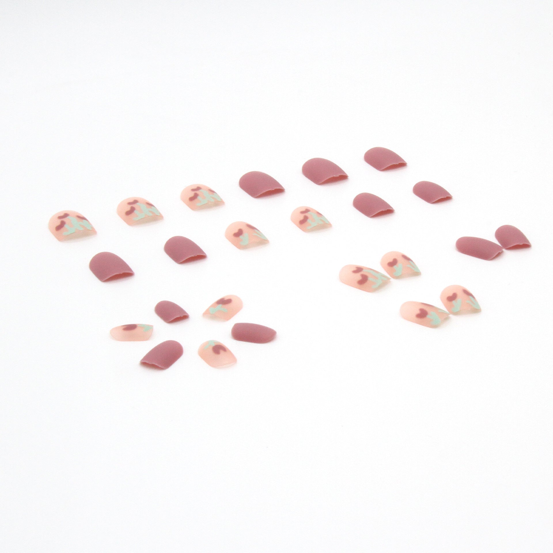 Nail 14 - Matte Tulip (24Pcs) - Free Nail Kit Included