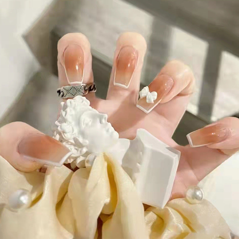 Nail 15 - Caramel Gradient (24Pcs) - Free Nail Kit Included