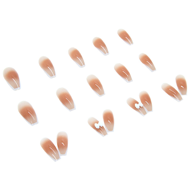 Nail 15 - Caramel Gradient (24Pcs) - Free Nail Kit Included