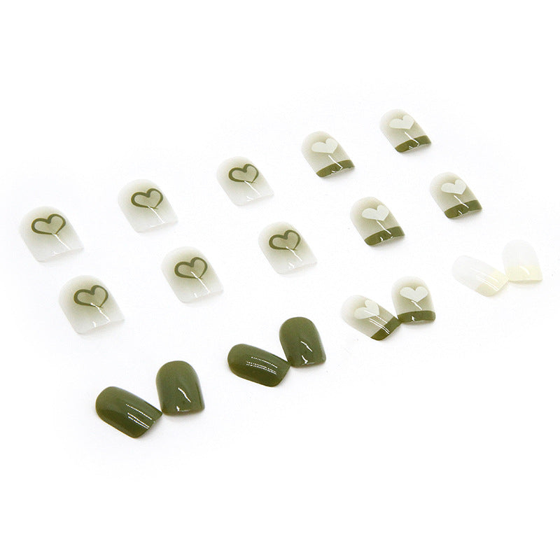 Nail 16 - Fresh Green (24Pcs) - Free Nail Kit Included