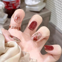 Nail 19 - Rose Gold Foil (24Pcs) - Free Nail Kit Included