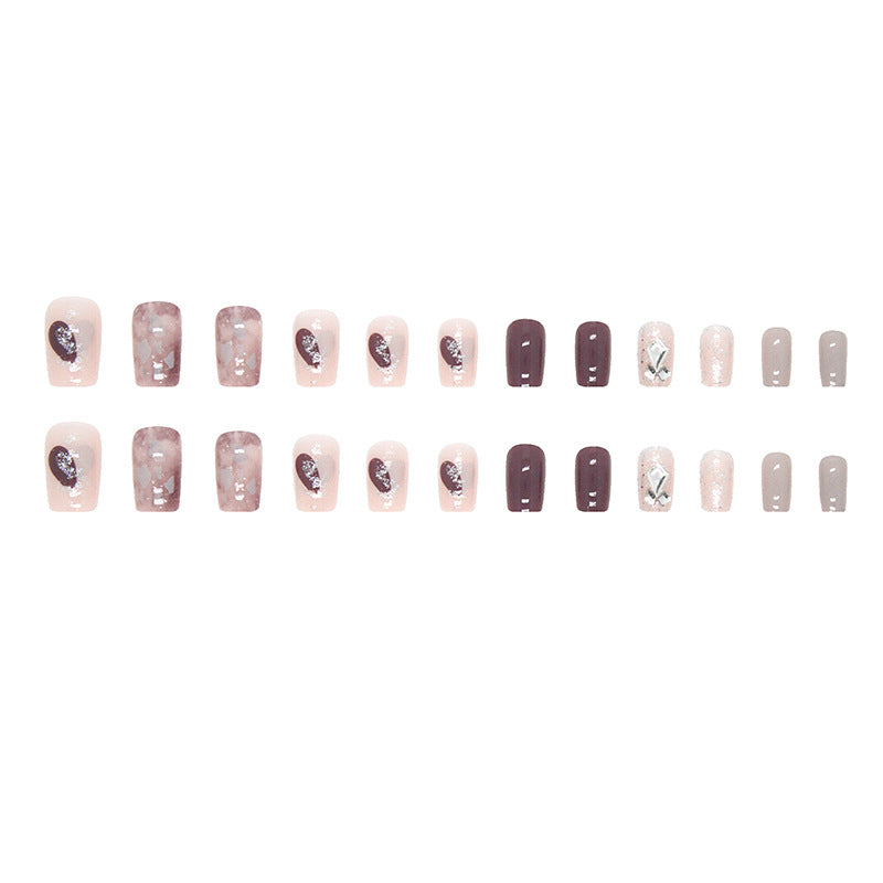 Nail 20 - Purple Gentle (24Pcs) - Free Nail Kit Included
