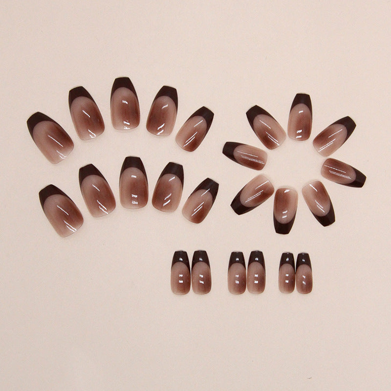 Nail 31 - Minimalist French Style (24Pcs) - Free Nail Kit Included