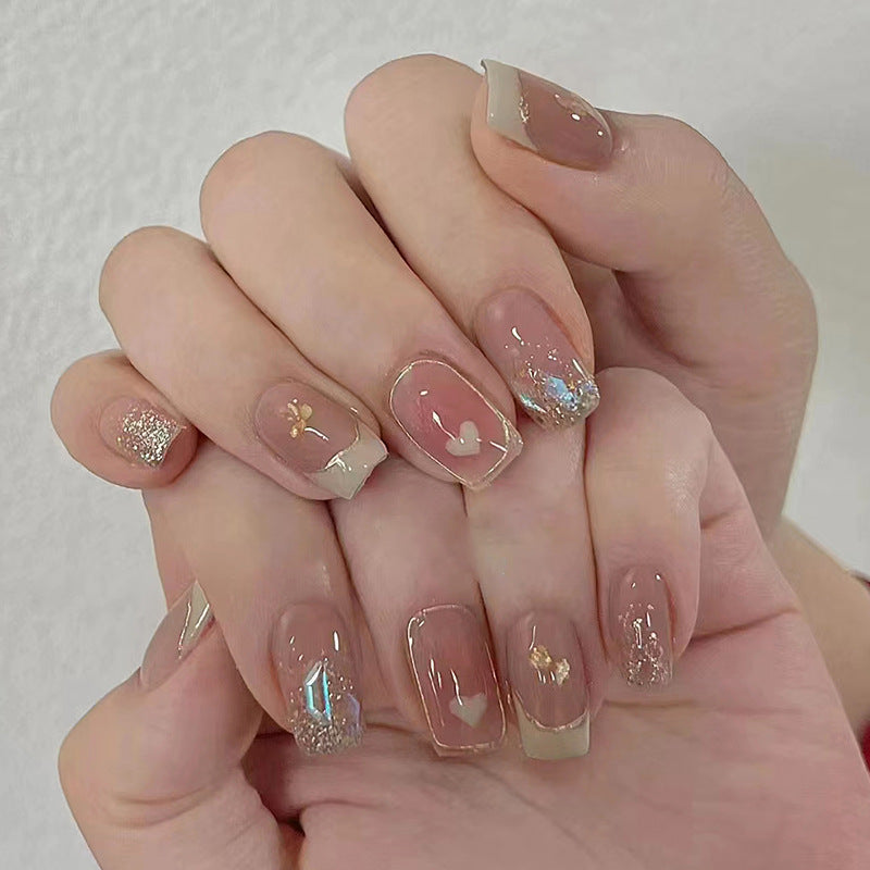 Nail 34 - Glass Diamond (24Pcs) - Free Nail Kit Included