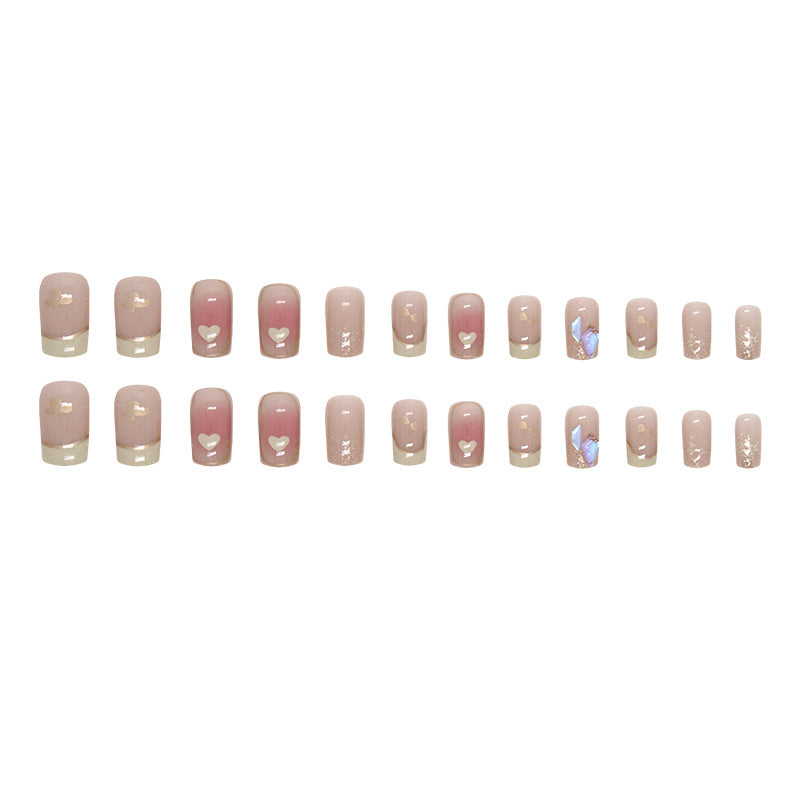 Nail 34 - Glass Diamond (24Pcs) - Free Nail Kit Included