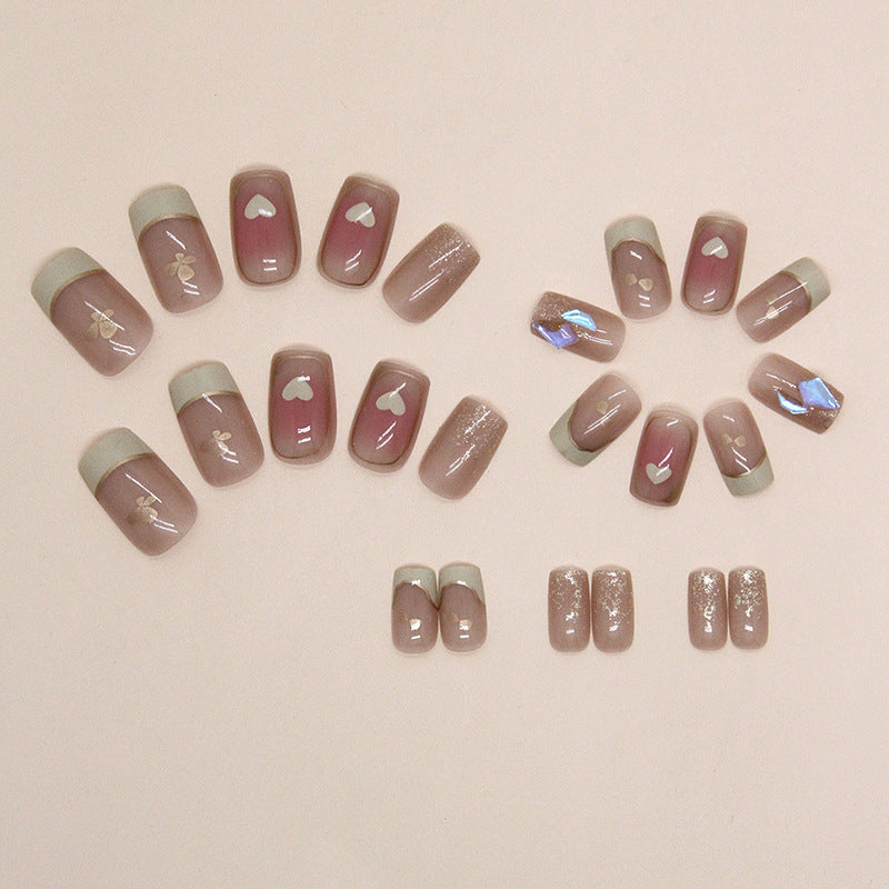 Nail 34 - Glass Diamond (24Pcs) - Free Nail Kit Included