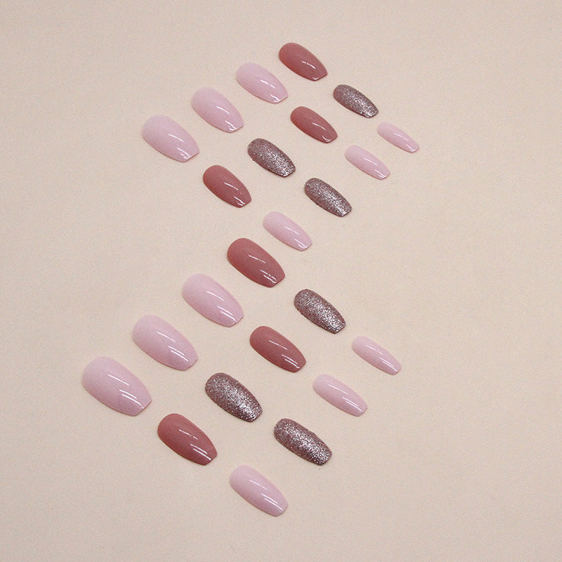 Nail 35 - Ballet Glitter (24Pcs) - Free Nail Kit Included